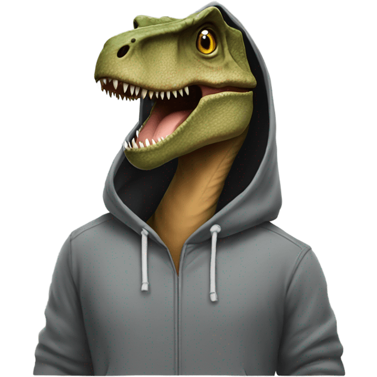 T. rex in hoodie emoji