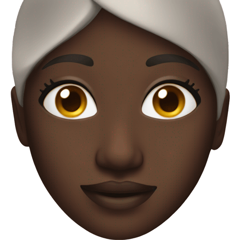 Skin care with dark skin  emoji