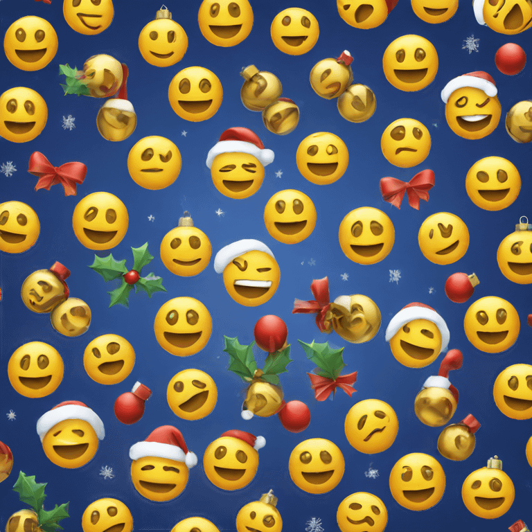 Christmas smiley face emoji