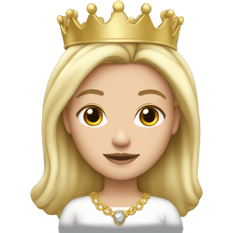 Queen white girl emoji