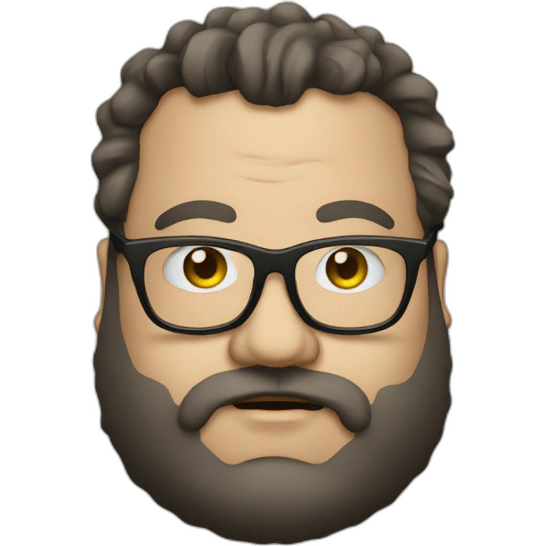 fat guy with glasses slave of matrix emoji