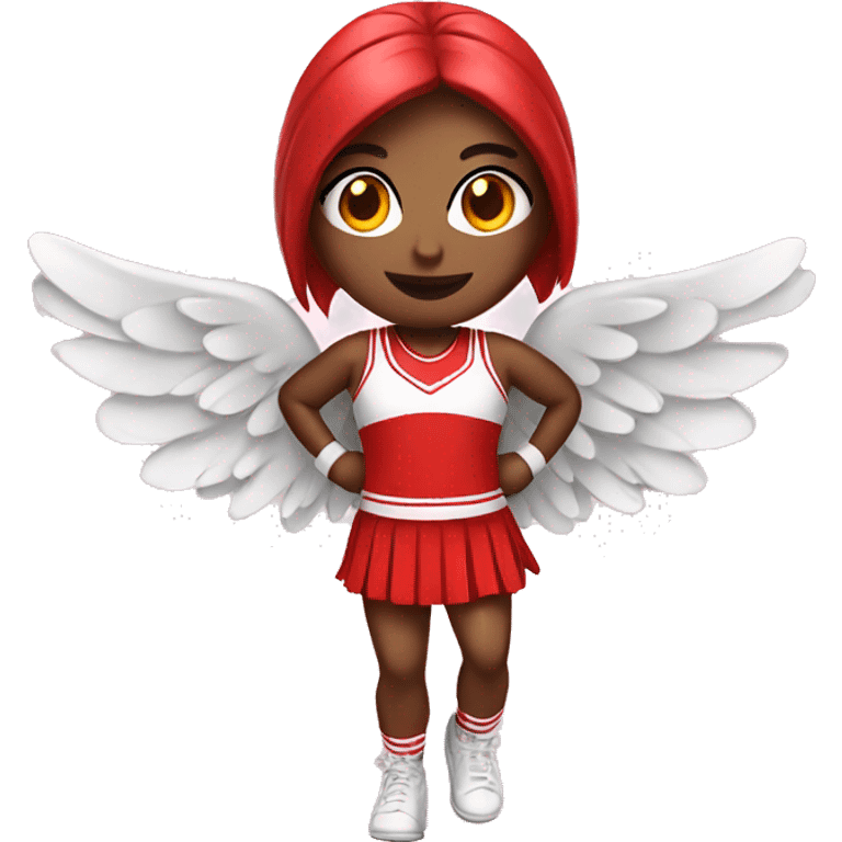 Cheerleader with wings red emoji