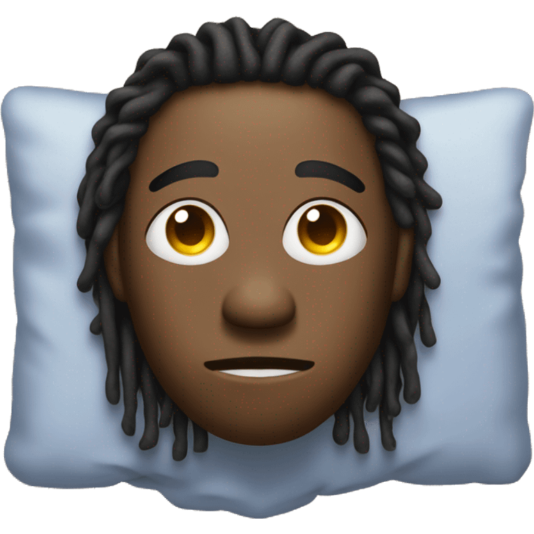 “Black man with dreadlocks, sick in bed, flushed face.” emoji