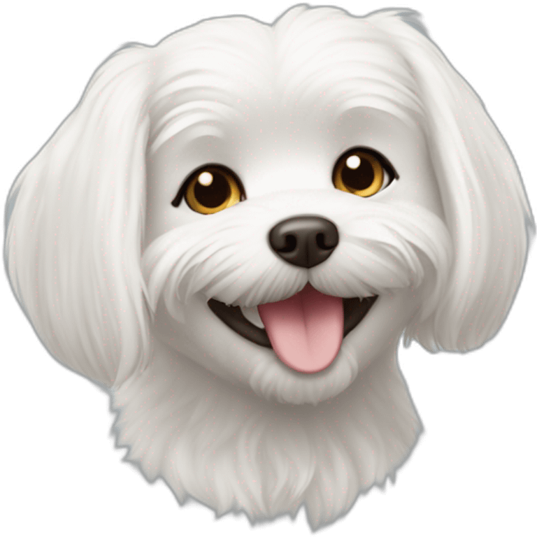 Dog maltese Heart-shaped smiling face emoji