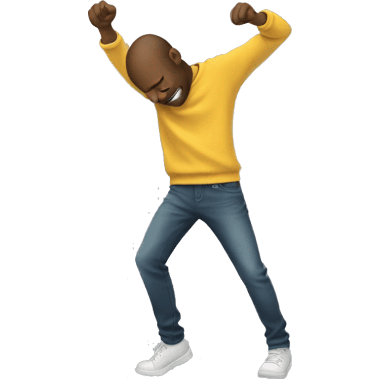 a person dabbing emoji