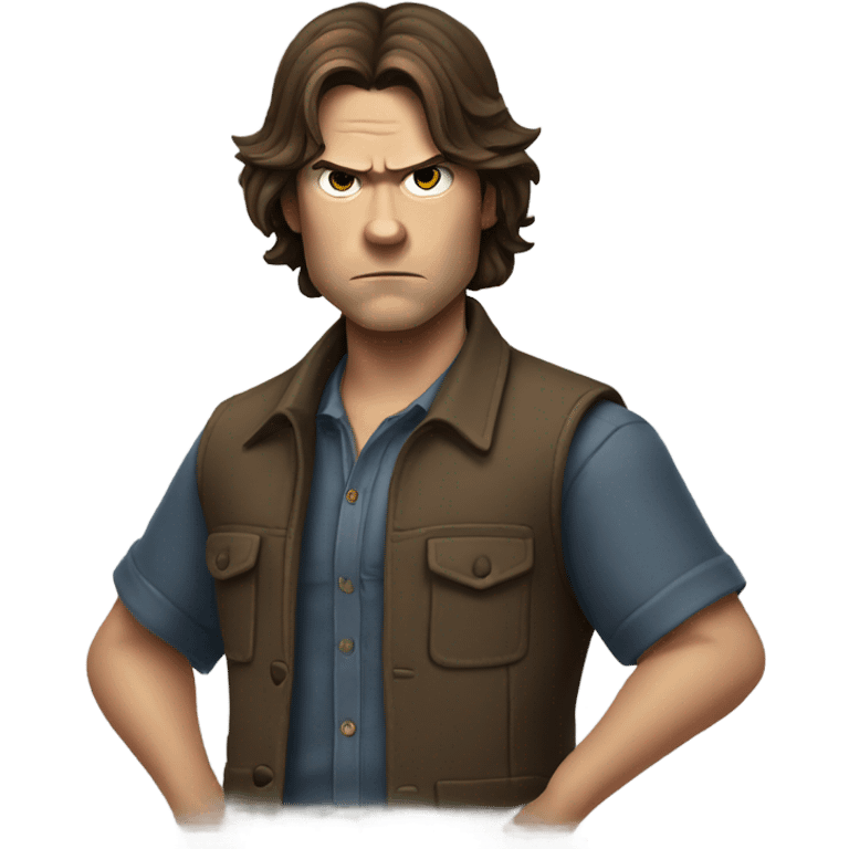 Sam Winchester frowny face emoji