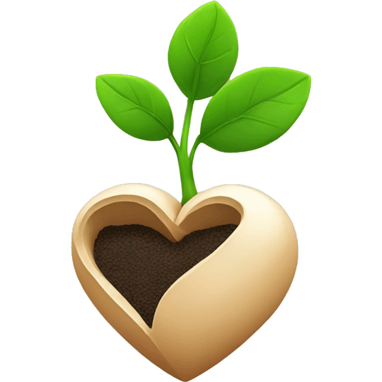 heart shape seed with Sprout emoji