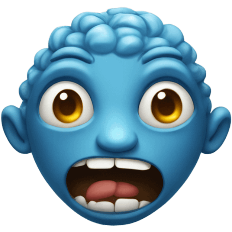 An amygdala with a smile on him  emoji