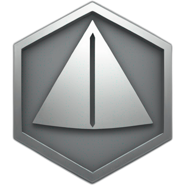 platinum hexagon insignia with a triangle in the center emoji