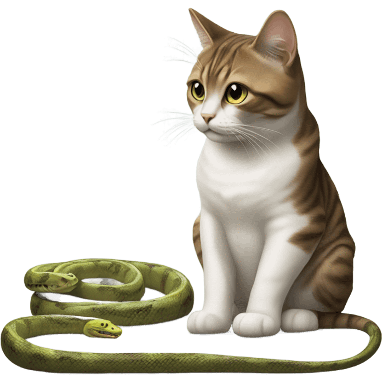 cat with snake emoji