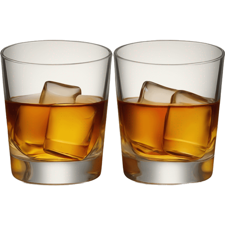 two glasses of whisky cheers emoji