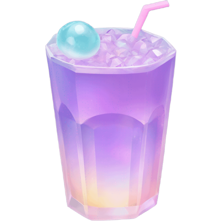 opal crystal gemstone boba drink  emoji