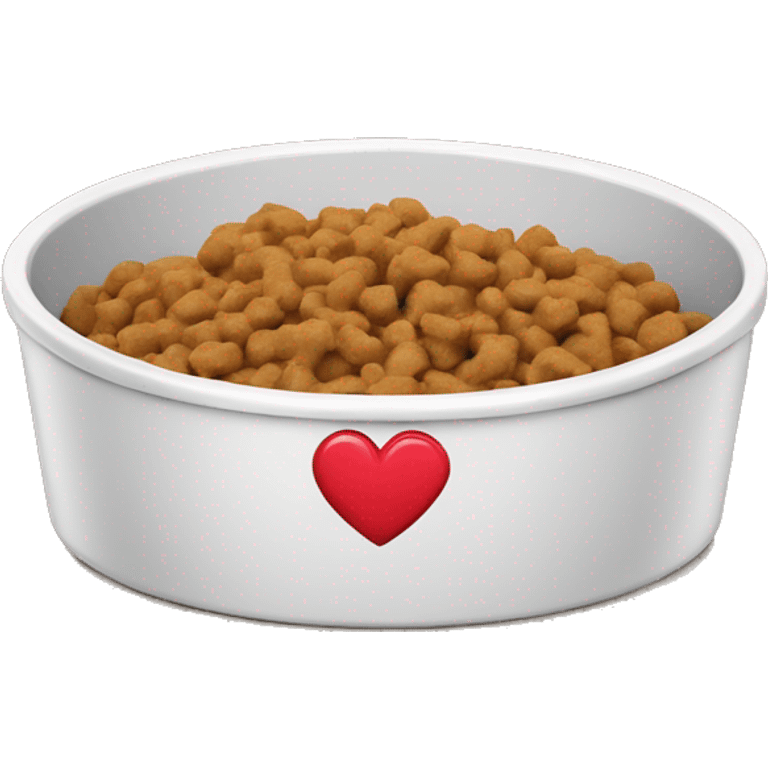 pet food bowl with a heart emoji