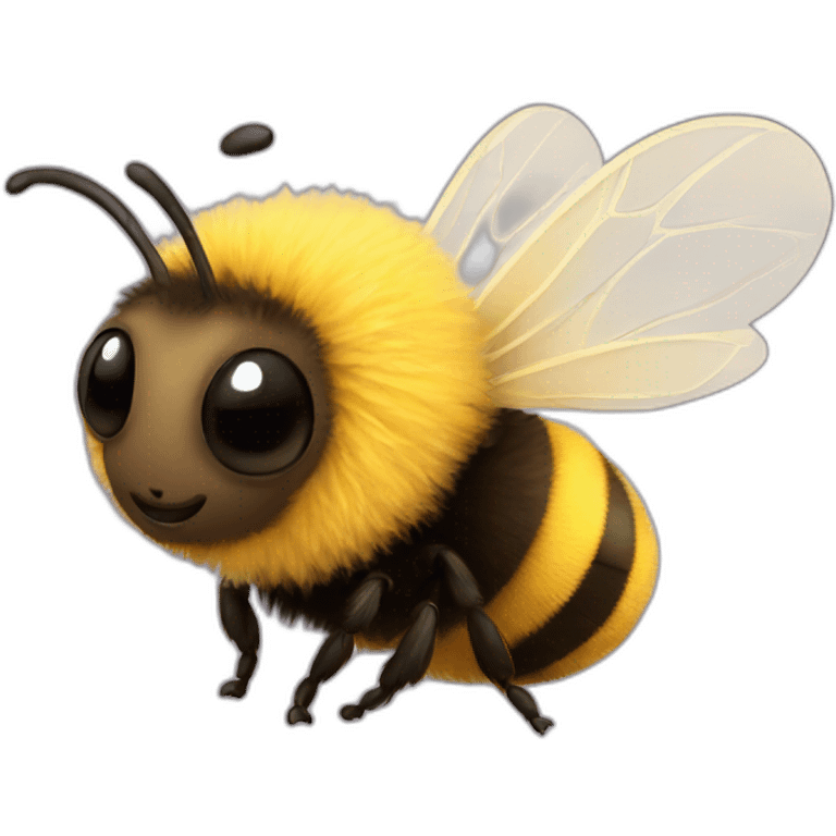 Fluffy bee emoji