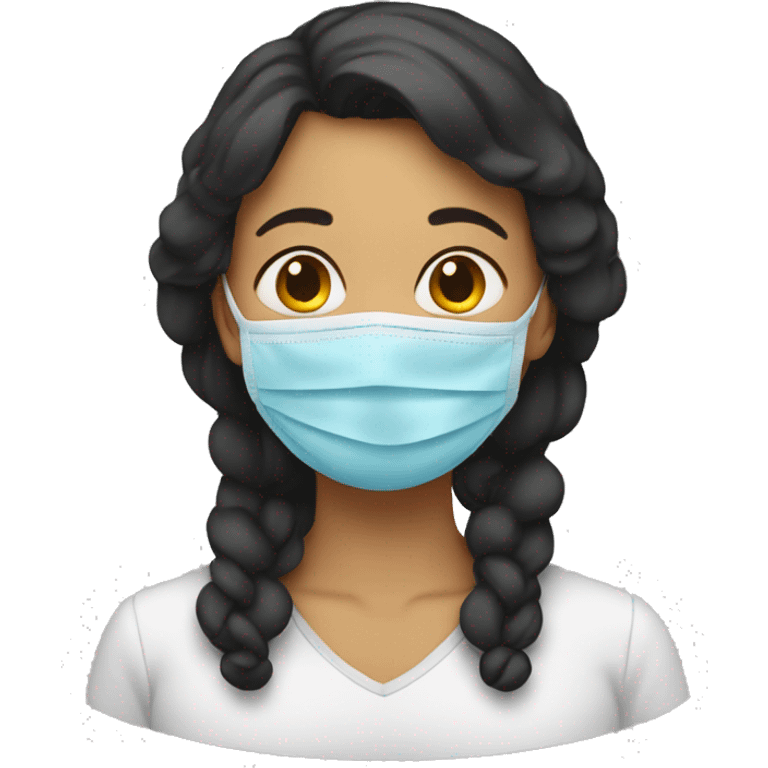 A sick mom have mask  emoji