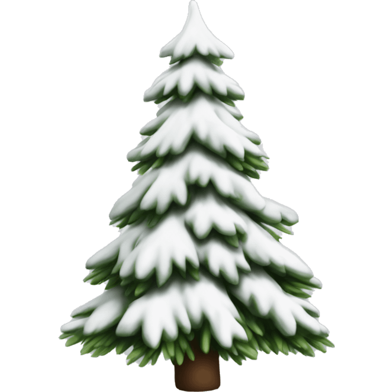  actual white fir christmas tree isolated.  emoji