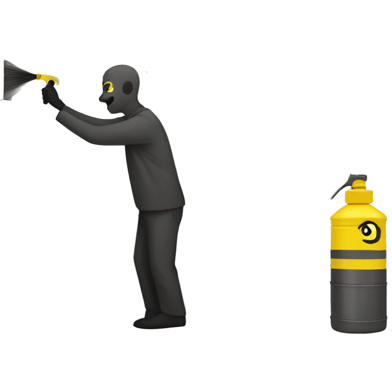 man spraying on a wall emoji