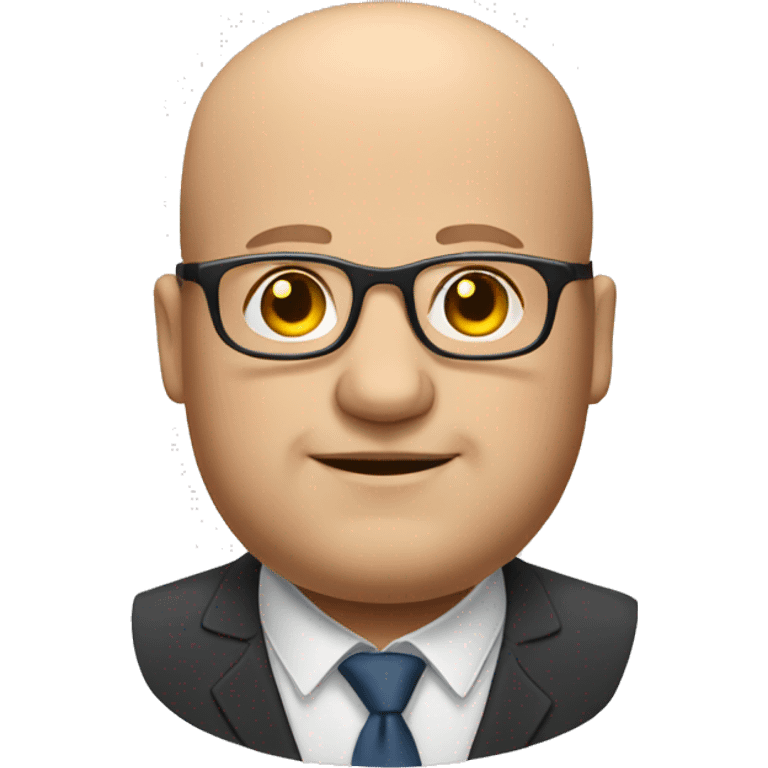 Fat balding guy with glasses  emoji