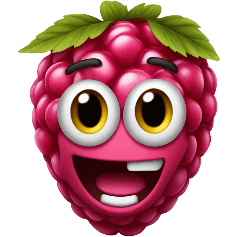 Raspberry with rizz emoji