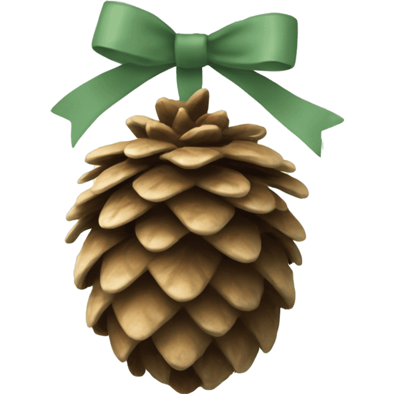 pine cone with Sage light green ribbon emoji