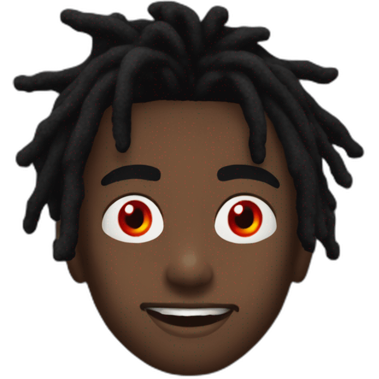 Playboi carti with red eyes emoji