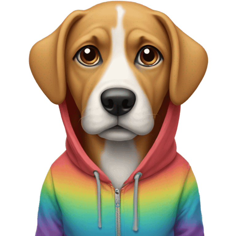 Dog wearing a hoodie emoji