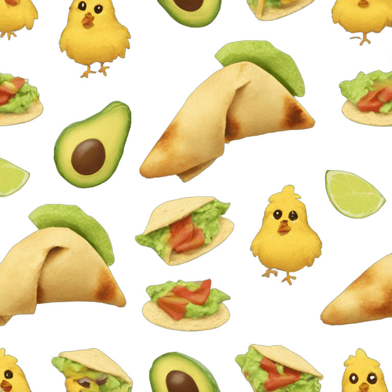 Chicken and guacamole taco  emoji