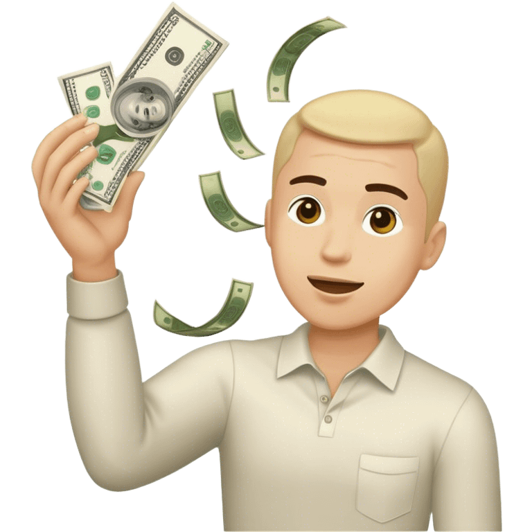 Guy throwing money emoji