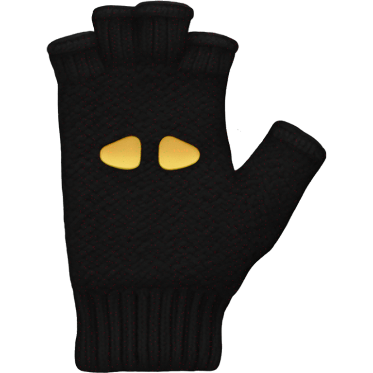 Black fingerless gloves emoji