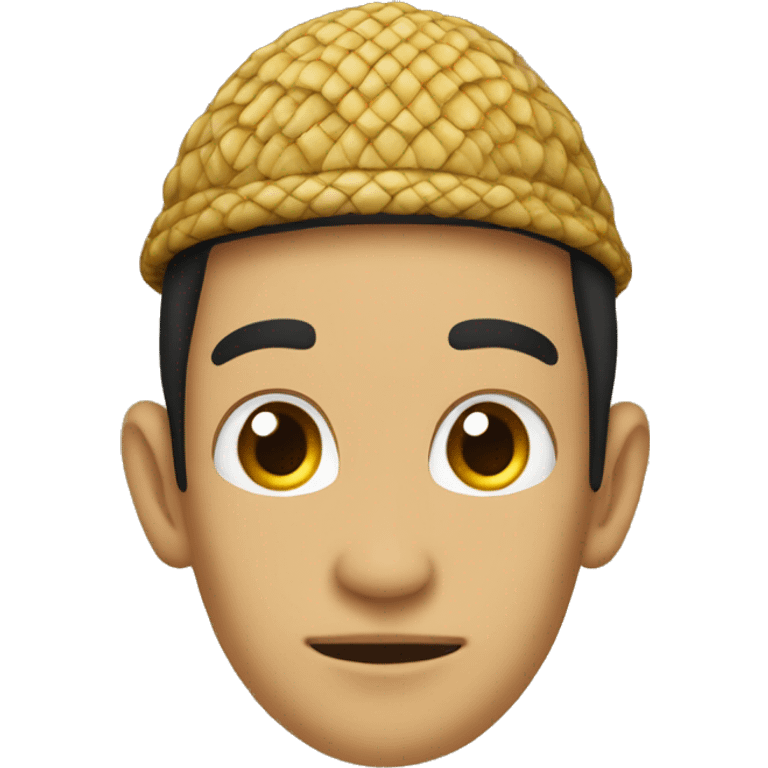 Naga dengan topi kecil emoji