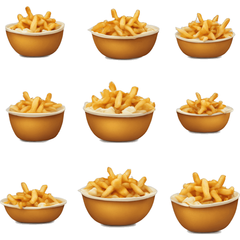 Poutine qui mange une poutine emoji