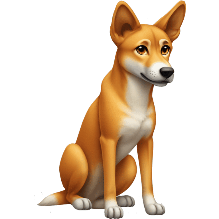 female dingo, orange, full body emoji