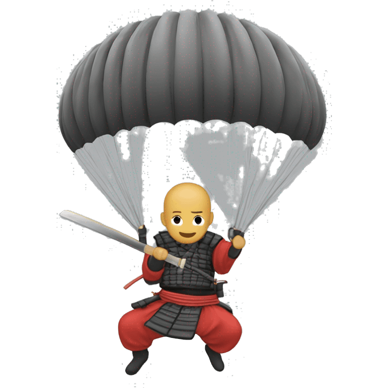 Samurai Parachuting￼ emoji