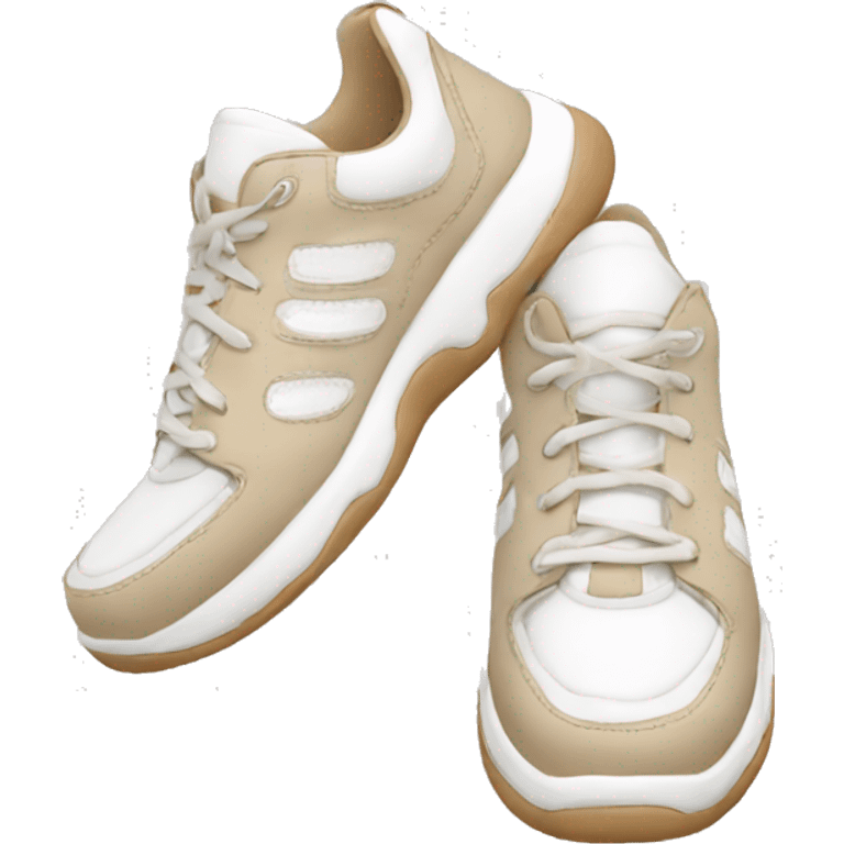 beige and white chunky sneakers emoji