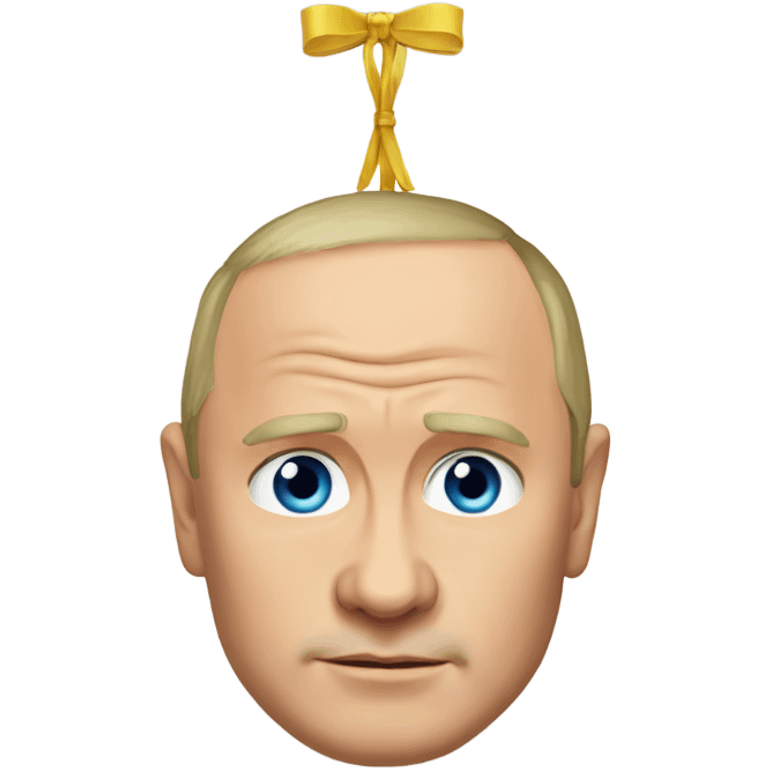 Putin with a bow on head emoji