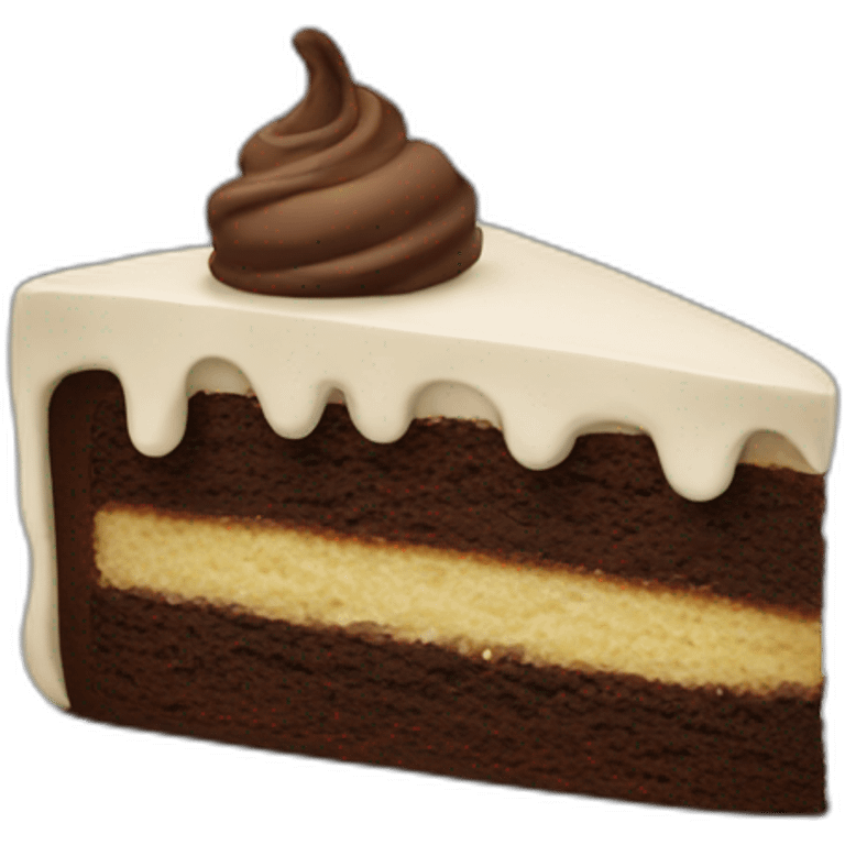 poo cake slice emoji