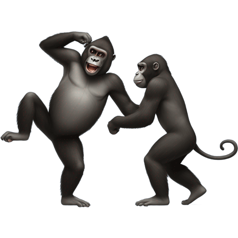 Monkey gorilla Taeger dancing ￼ emoji