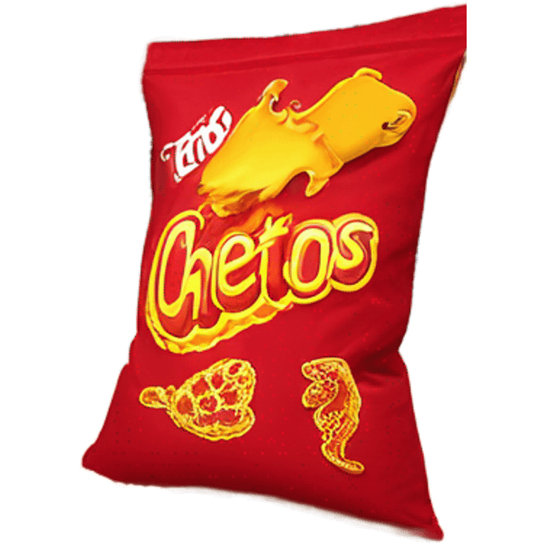 Hot Cheetos bag of chips emoji