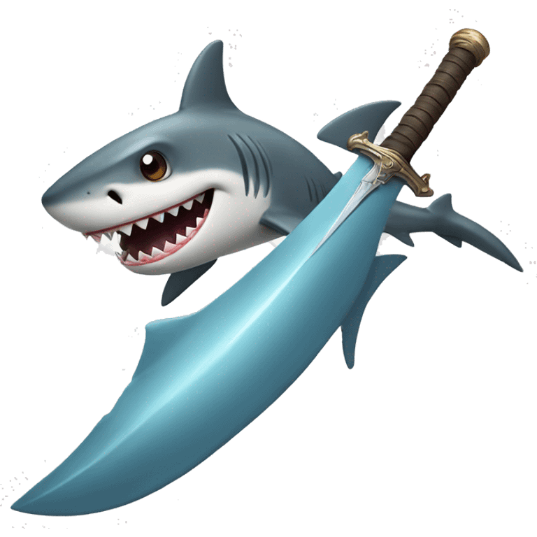 shark with a sword emoji