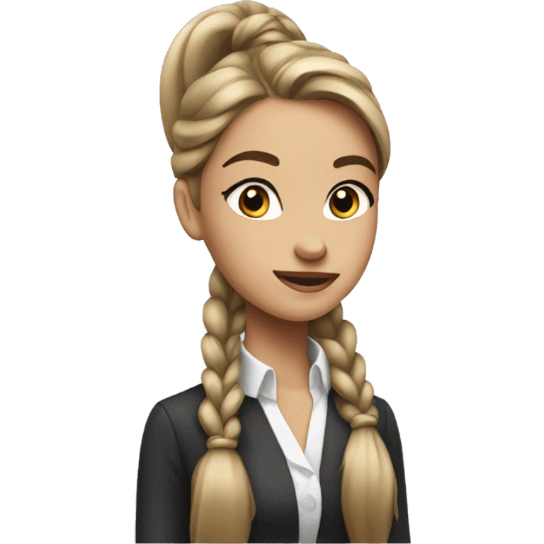 elegant girl with long ponytail emoji