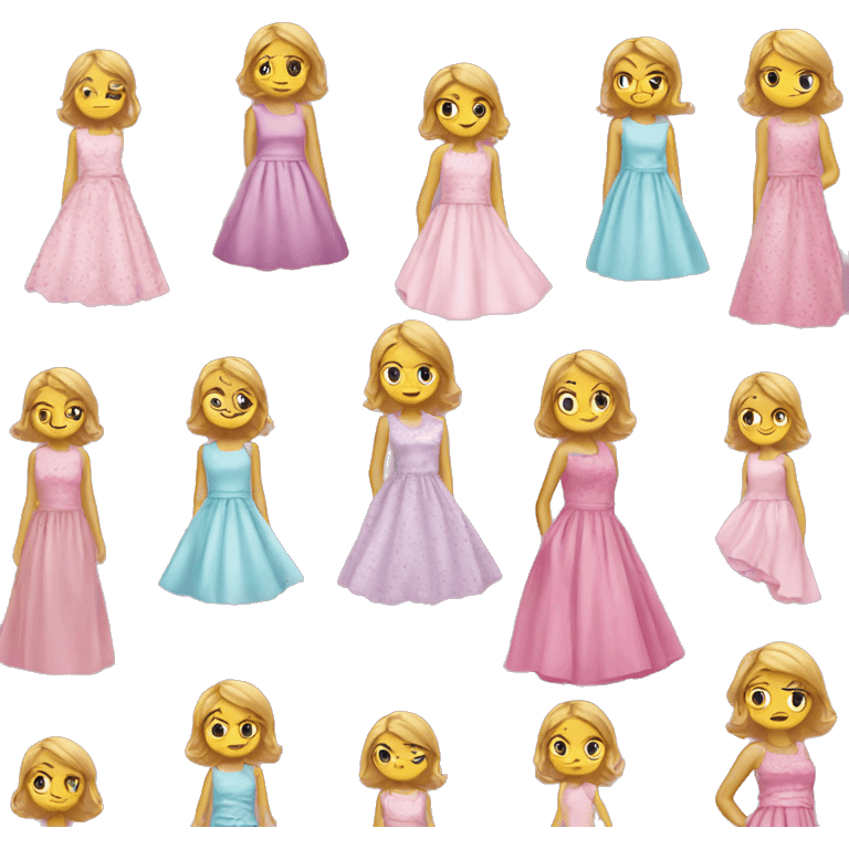 Girly dresses  emoji