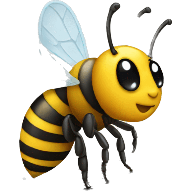 bee using laptop emoji