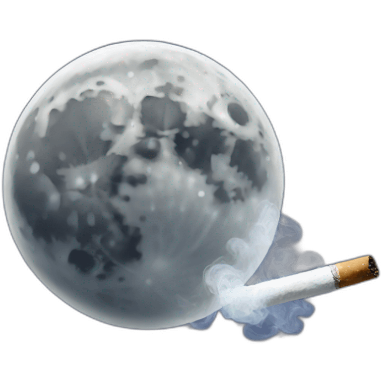 Smoking-moon emoji