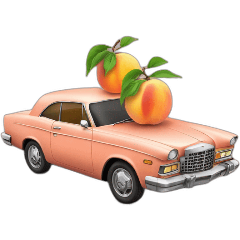 peach fruit with money on the car emoji