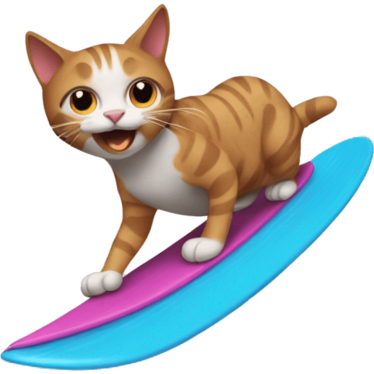 Cat surfing  emoji