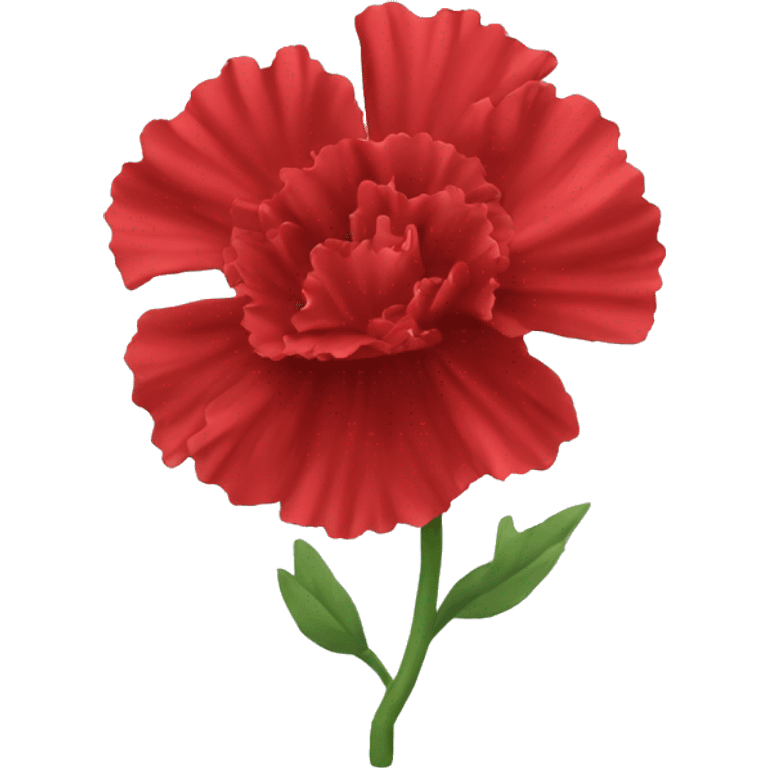 Red Carnation flower minimalistic emoji emoji