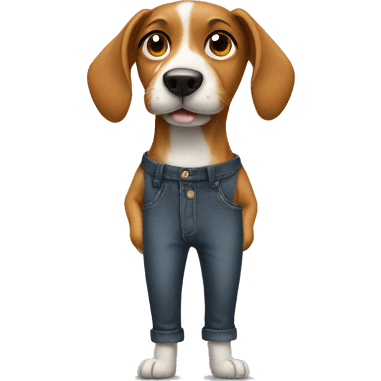 Dog with pants  emoji