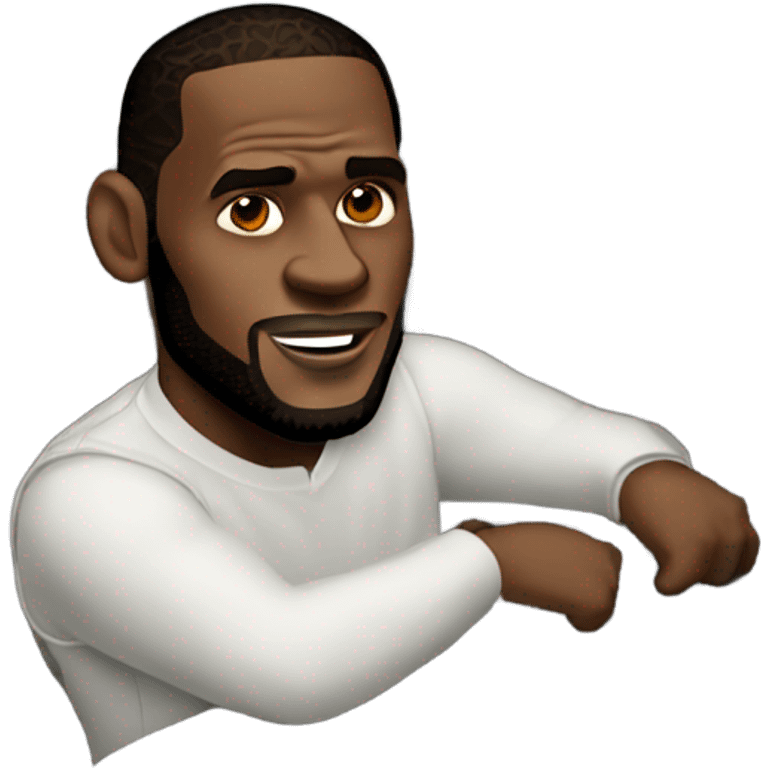 LeBron driving a car emoji