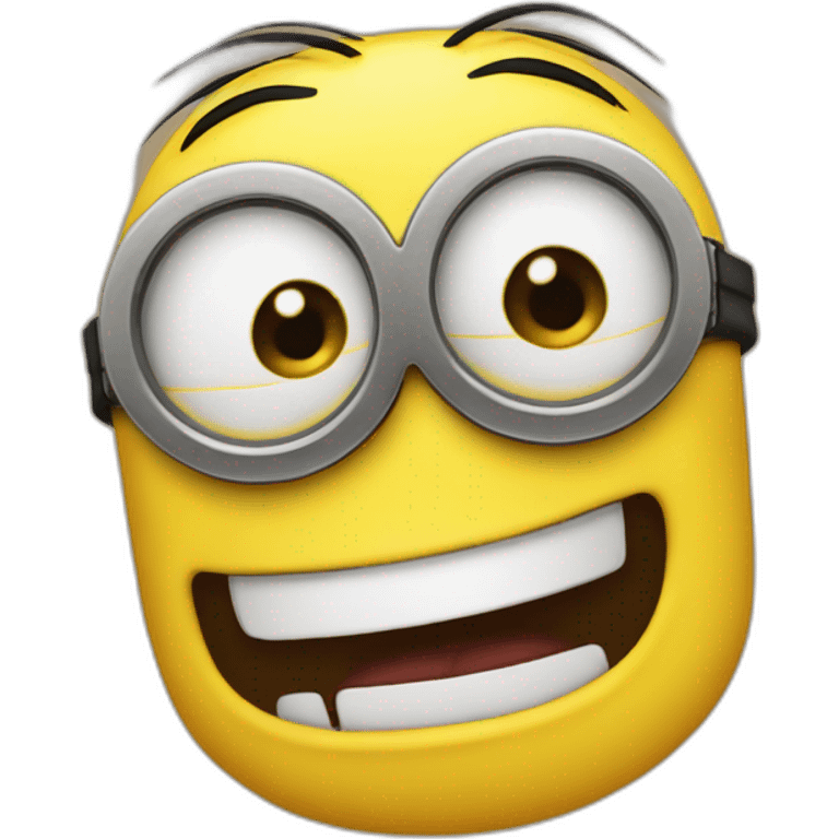 stupid looking minion smie emoji