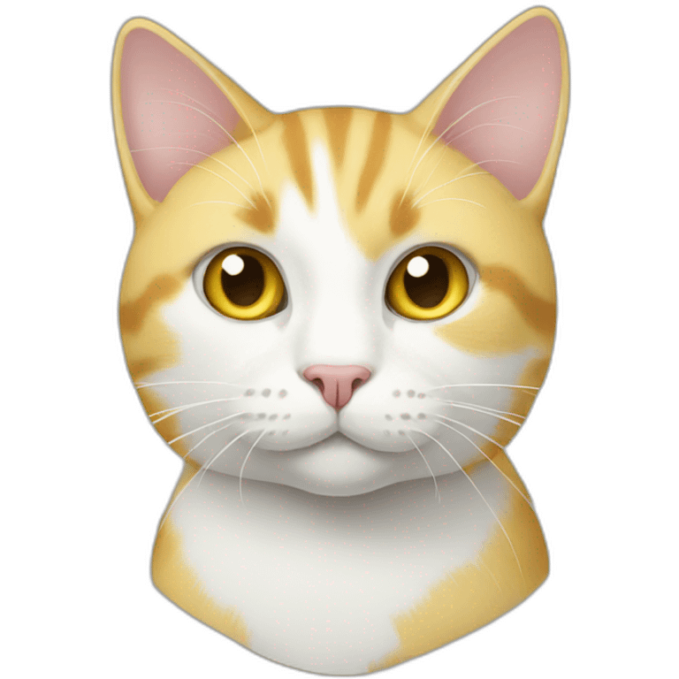 yellow and white cat emoji